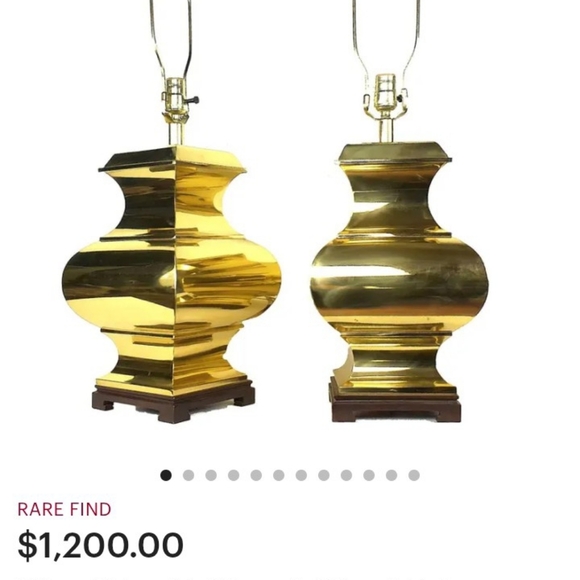 Modern Brass Table Lamps - Picture 4 of 6